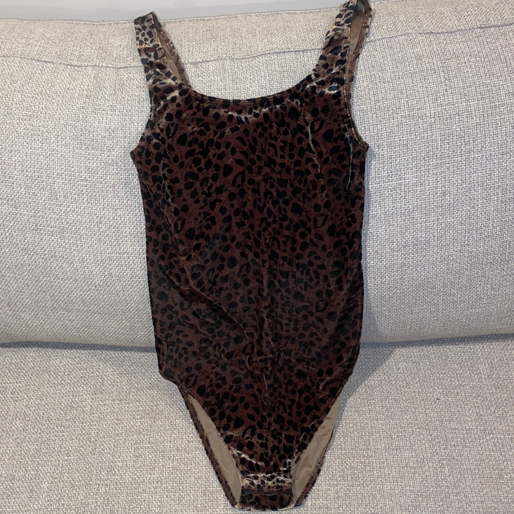 TOPSHOP leopard print bodysuit size 4